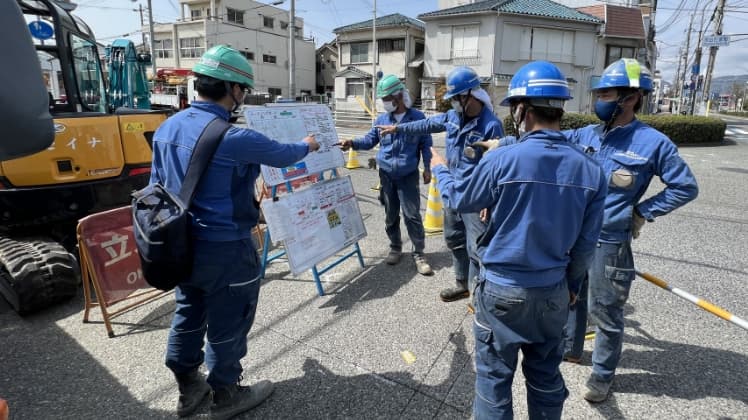 現場開始前のTBM状況