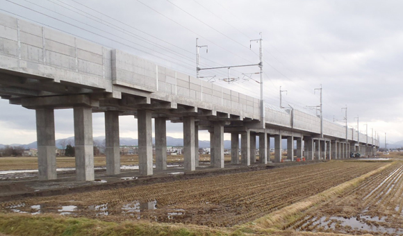 北海道新幹線 羽白高架橋工事