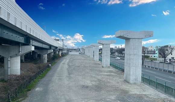 大阪モノレール支柱建設工事(桑才新町工区)